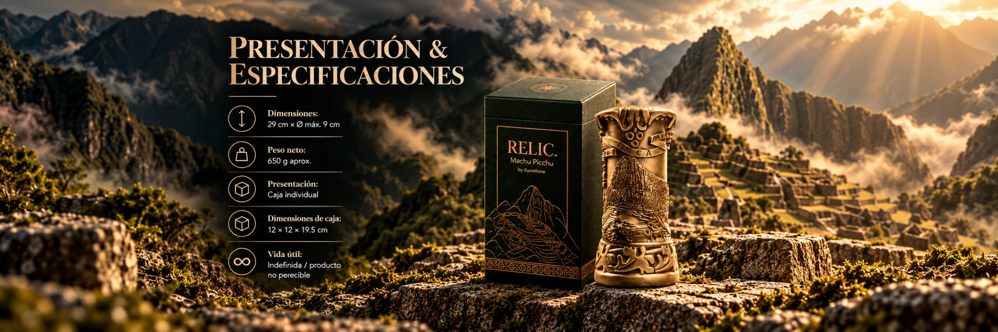 Presentación y especificaciones de RELIC. Machu Picchu